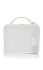Mark Cross Grace Rattan-trimmed Leather Box Bag