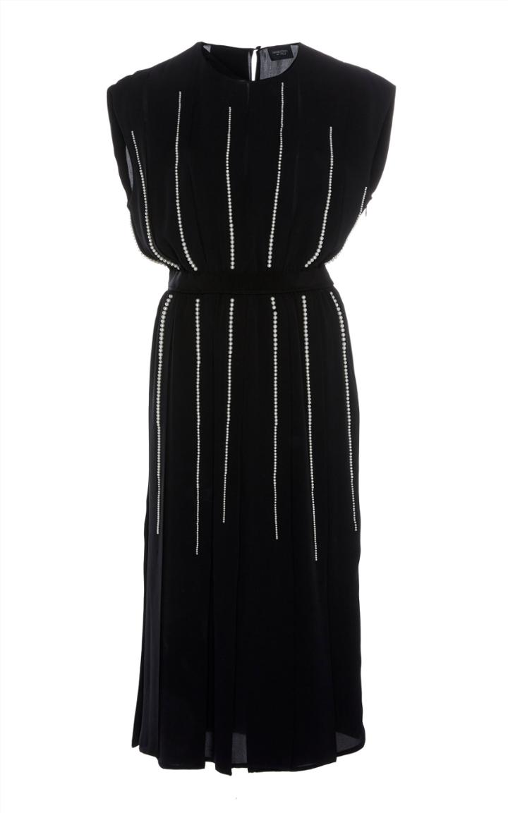 Giambattista Valli Embroidered Silk Cap Sleeve Dress