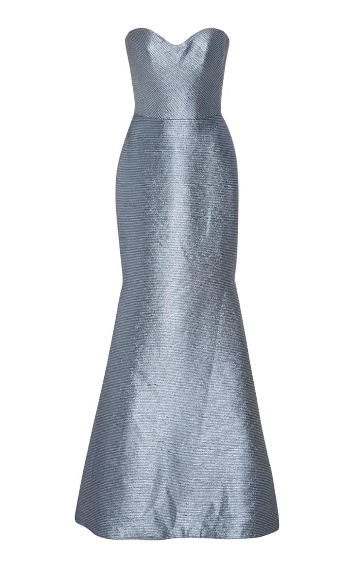 Romona Keveza Dipped Linen Dress