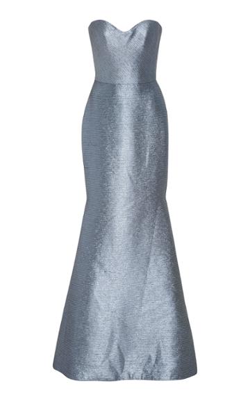 Romona Keveza Dipped Linen Dress