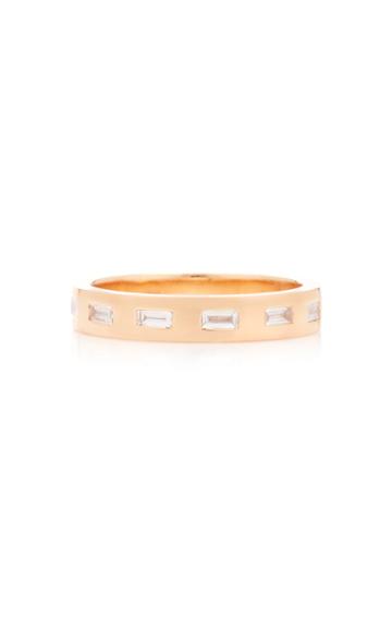 Walters Faith Rose Gold And Diamond Baguette Ring Size: 6