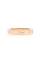 Walters Faith Rose Gold And Diamond Baguette Ring Size: 6