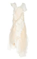 Moda Operandi Caroline Hu Patchwork Asymmetrical Tulle-silk Maxi Dress Size: S