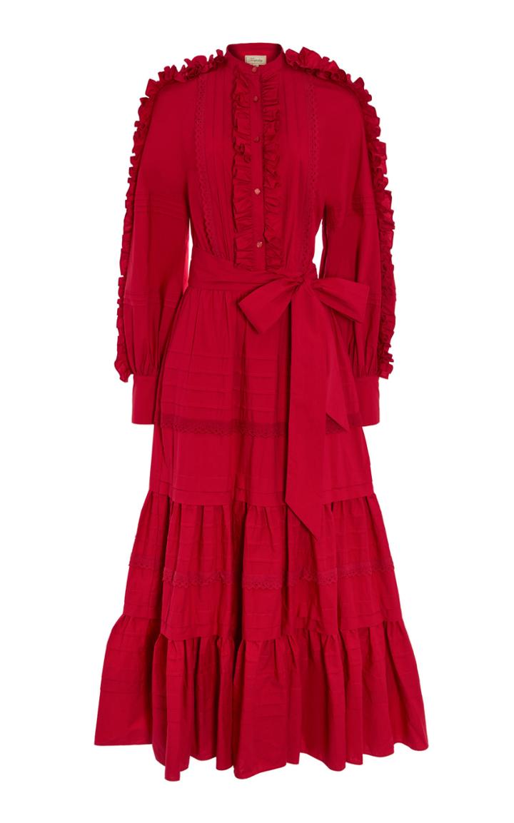 Temperley London Jade Cotton Long Sleeve Shirt Dress