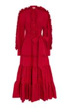 Temperley London Jade Cotton Long Sleeve Shirt Dress