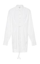 Proenza Schouler Pswl Tied Poplin Long Sleeve Button Down
