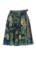 Lena Hoschek Hummingbird Floral Georgette Mini Skirt