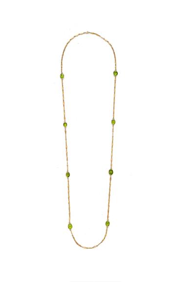 Goshwara G-one 18k Yellow Gold And Peridot Chain Necklace