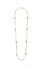 Goshwara G-one 18k Yellow Gold And Peridot Chain Necklace