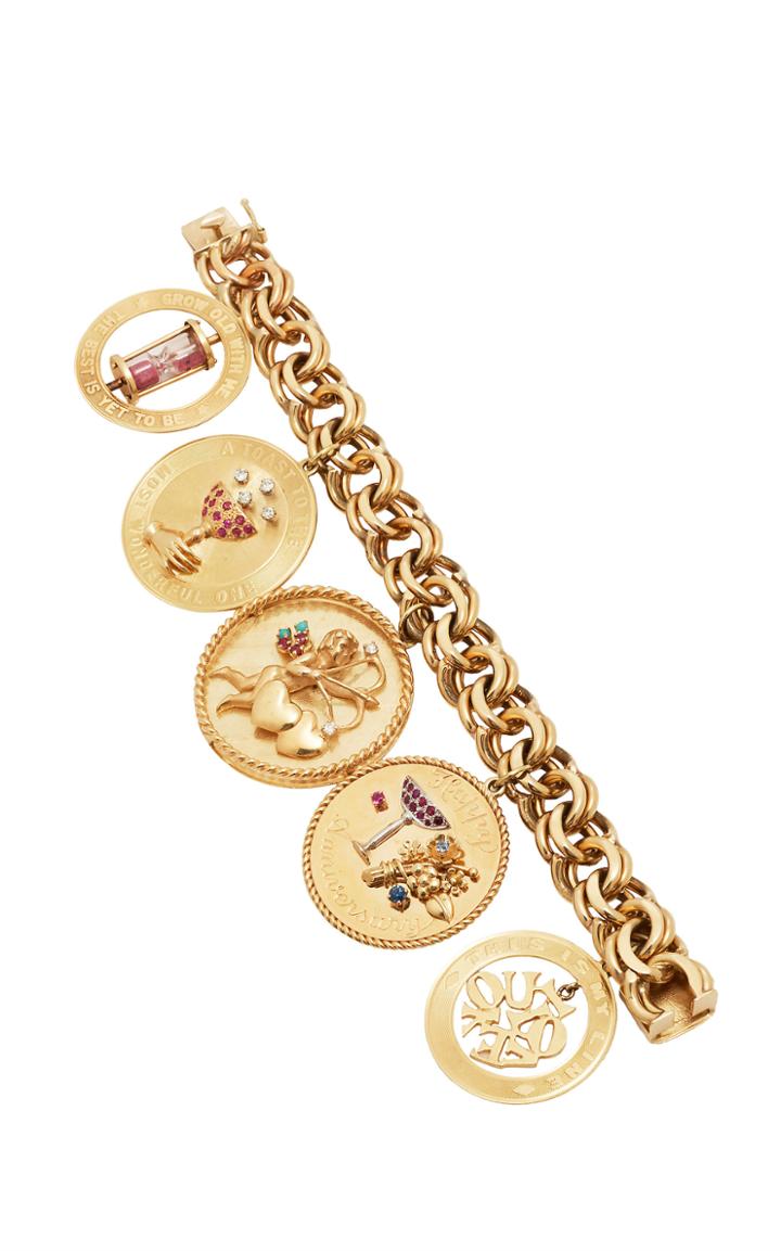 Fred Leighton Love And Cupid Motif Jumbo Charm Bracelet