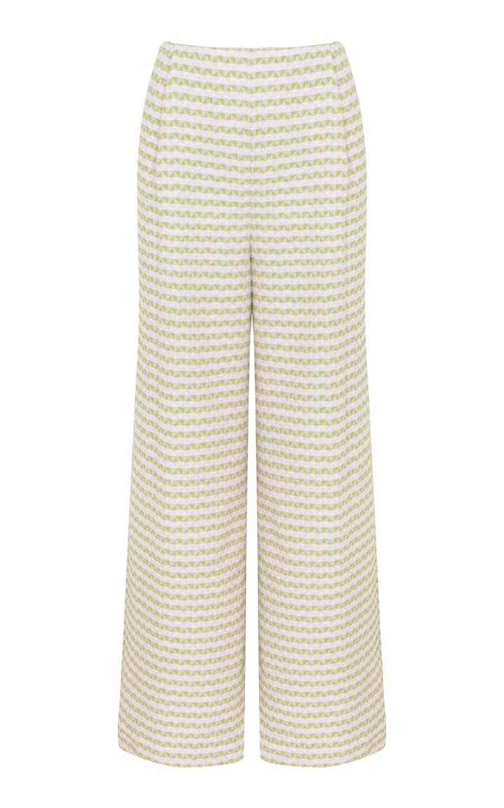 Razan Alazzouni Jacquard Wide Leg Pants