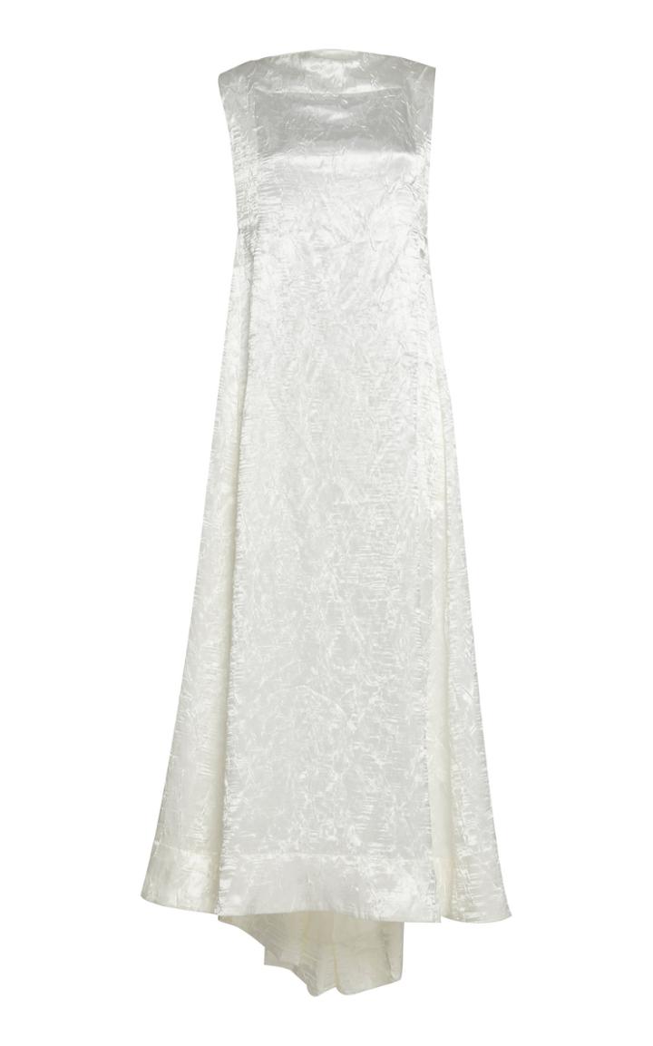 Tre By Natalie Ratabesi Atlanta Wrinkled Satin Midi Dress