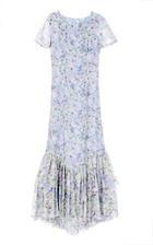 Moda Operandi Eywasouls Malibu April Printed Silk Mermaid Dress Size: Xs/s