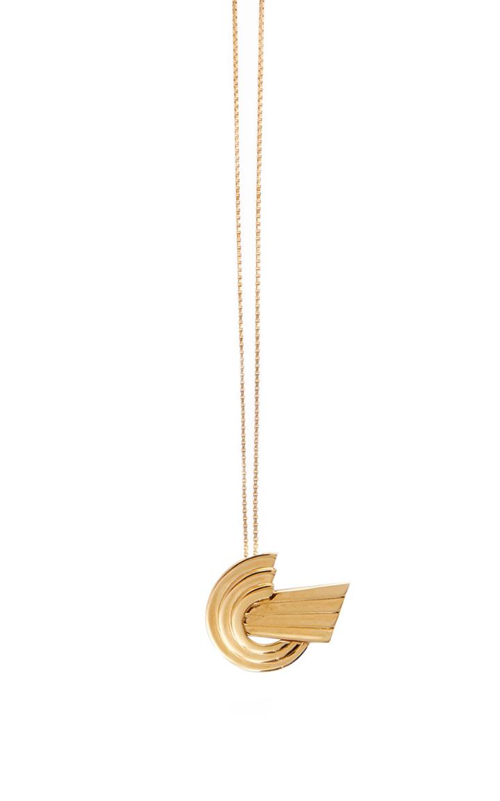 Moda Operandi Leda Madera Meryl Mini Gold-plated Brass Necklace