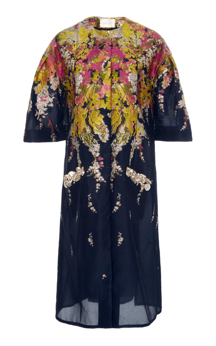 Pamella Roland Multi Metallic Fils-coupe Coat
