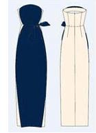 Delpozo Specialorder-strapless Bow Dress Navy-jo