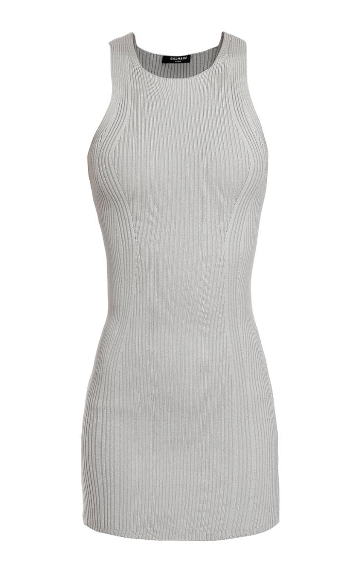 Moda Operandi Balmain Ribbed Knit Mini Dress