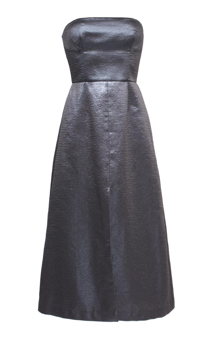 Moda Operandi Lake Studio Strapless Metallic Midi Dress Size: 38