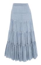 Caroline Constas Gingham Peasant Skirt