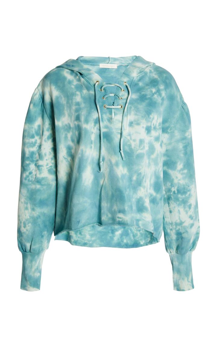 Moda Operandi Loveshackfancy Bevan Cotton Hooded Sweatshirt
