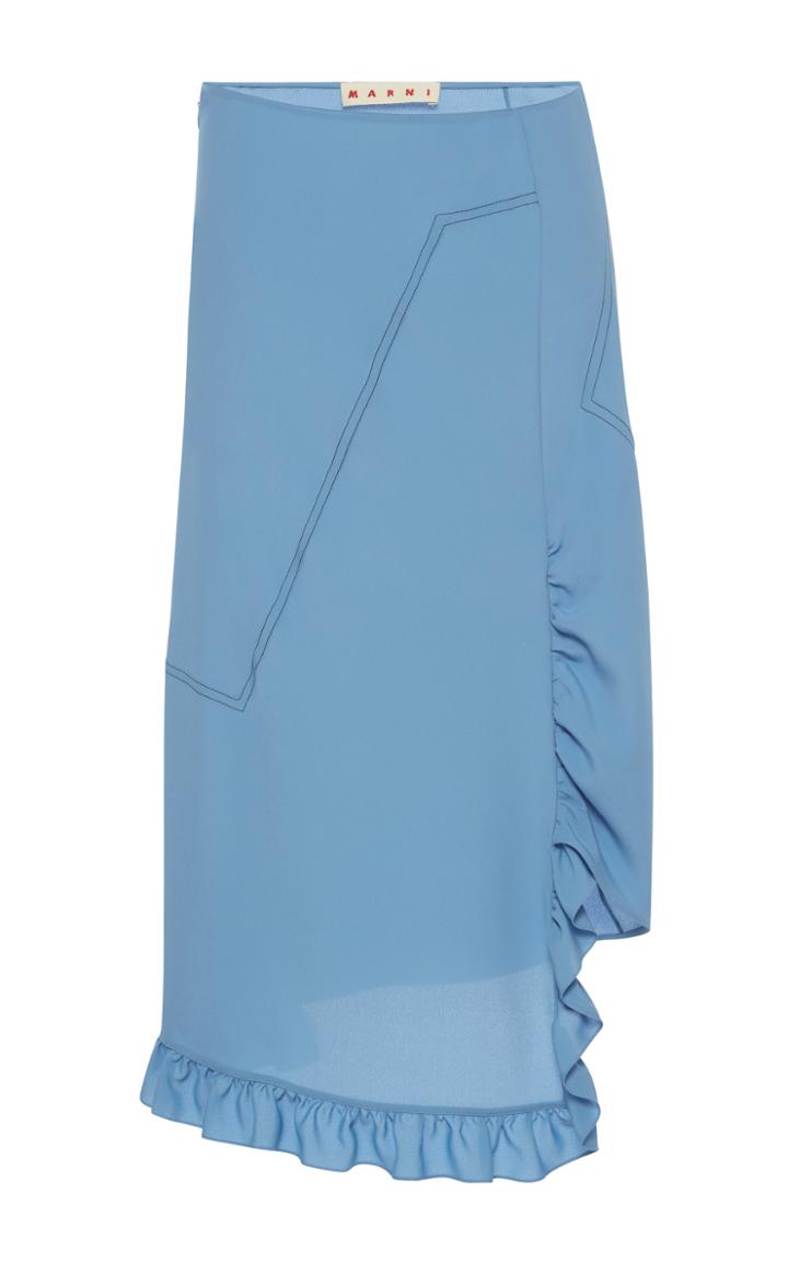 Marni Ruffled Trim Midi Skirt