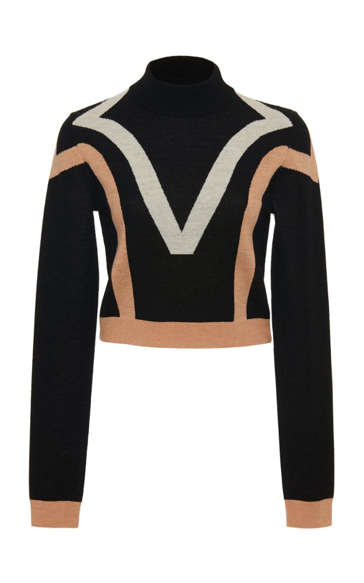 Moda Operandi Victor Glemaud Geo Pull Over Merino Wool Sweater Size: Xs