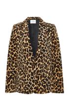 Frame Denim Leopard-print Velvet Blazer