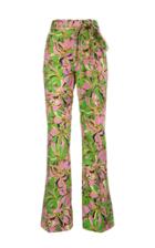 La Doublej Slit Printed Cotton-blend Pants