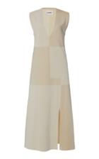 Moda Operandi Jil Sander Two-tone Silk-blend Dress