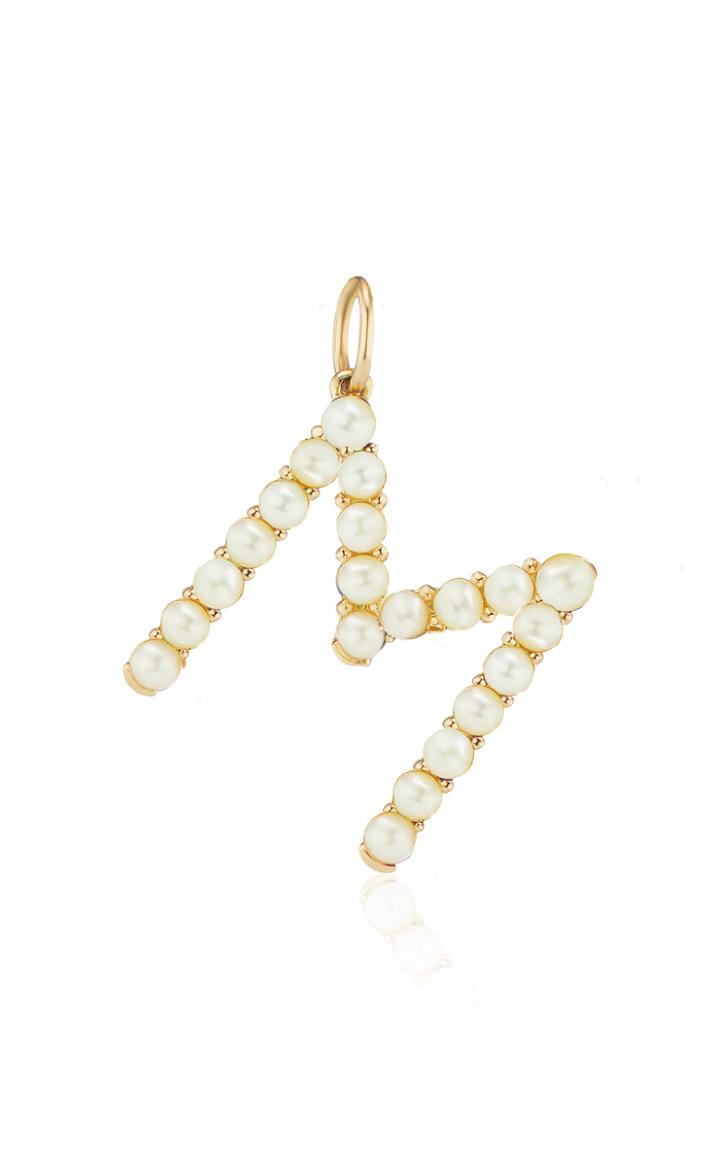 Moda Operandi Briony Raymond 18k Yellow Gold Large Pearl Confetti Letter Necklace