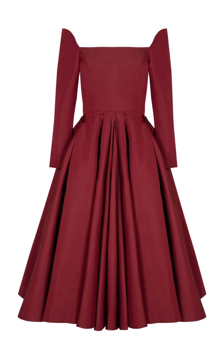 Bazza Alzouman Mid Calf Long Sleeve Dress