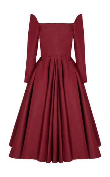 Bazza Alzouman Mid Calf Long Sleeve Dress