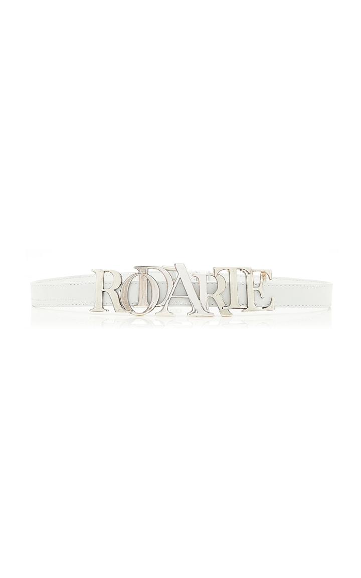 Moda Operandi Rodarte Logo Embellished Leather Belt