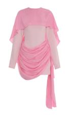 Lado Bokuchava Draped Cotton Mini Dress
