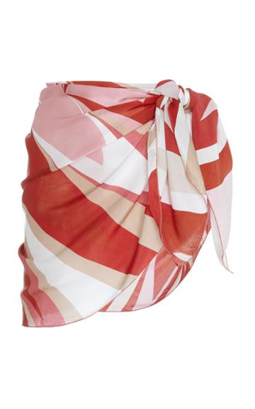 Cin Cin Printed Silk-chiffon Pareo