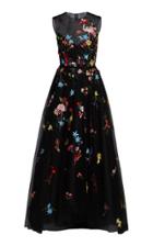Monique Lhuillier Embroidered Sleeveless Gown