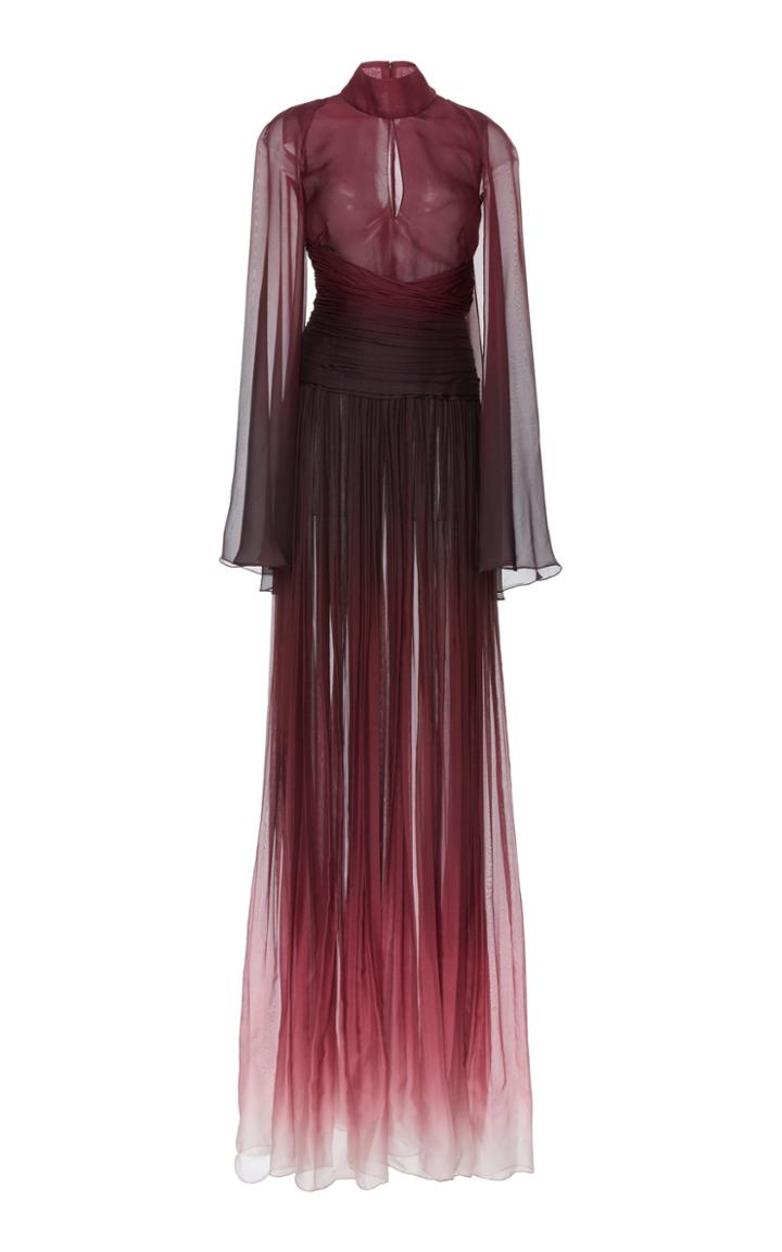 Pamella Roland Ombre Chiffon Gown