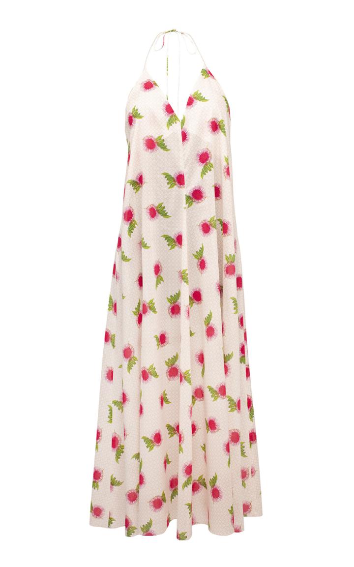 Moda Operandi Lake Studio Floral Cotton Midi Dress Size: 38