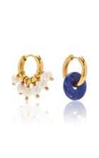Timeless Pearly Mismatch Lapis And Pearl Earrings