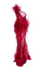 Marchesa One Shoulder Textured Gown