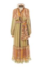 Moda Operandi Etro Belted Printed Silk Dress Size: 38