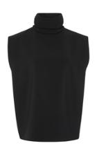 Carmen March Crepe Turtleneck Top