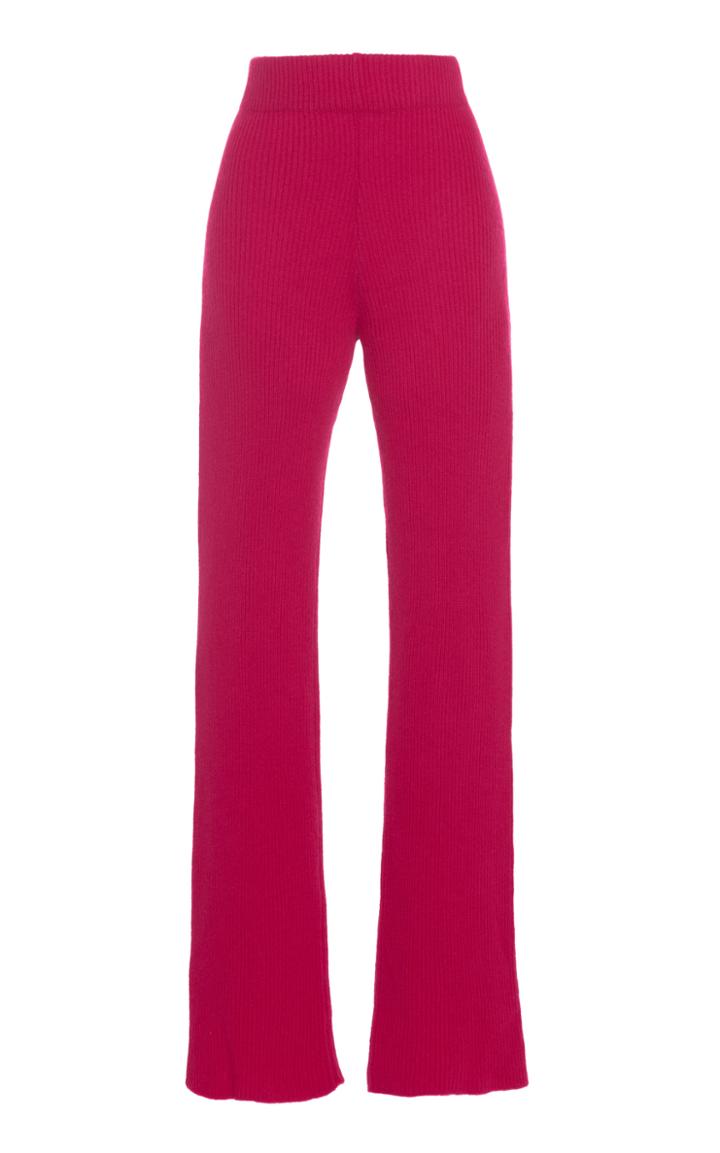 Moda Operandi The Elder Statesman Med Rib Cashmere Flare Pants Size: Xxs