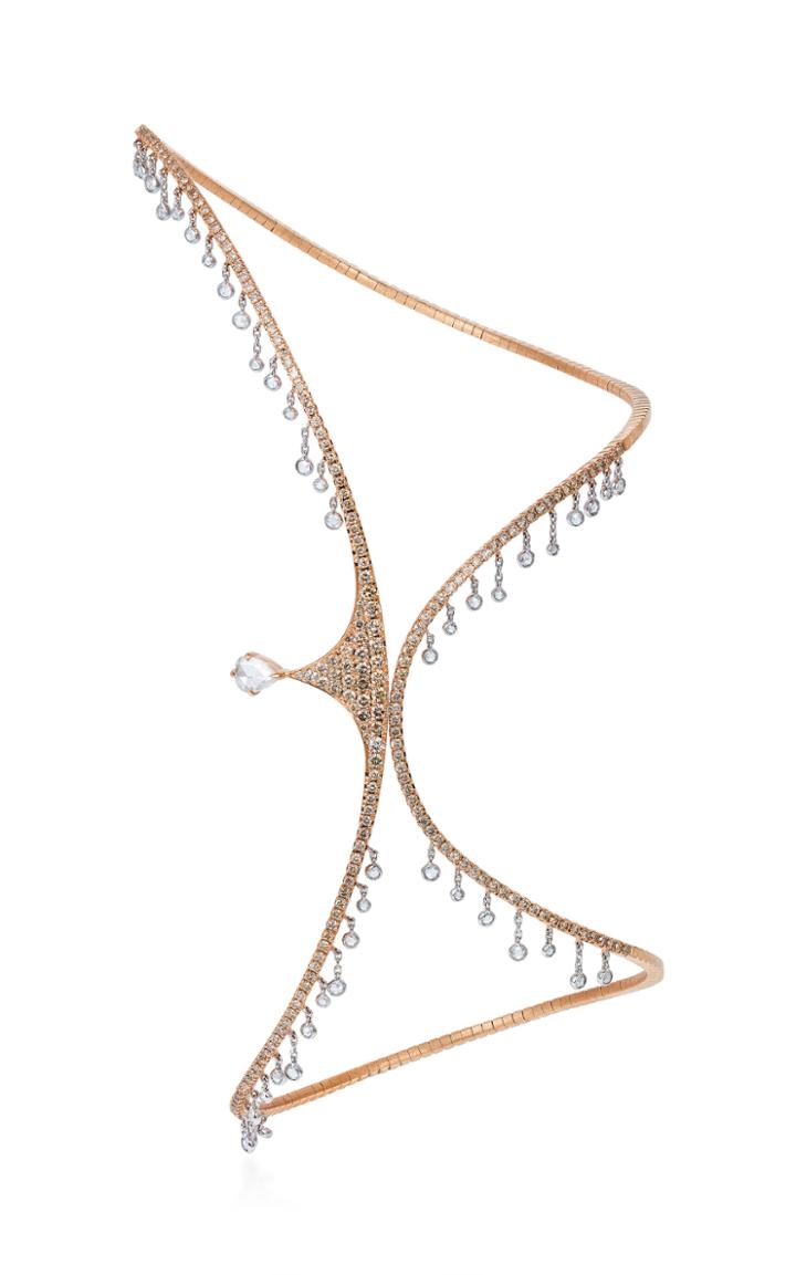 Mike Joseph 18k Waterfall Curved Bracelet