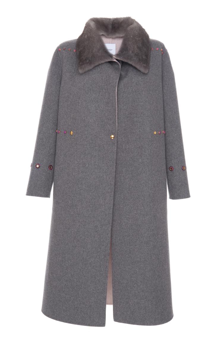Agnona Cashmere Bicolor New Panel Coat