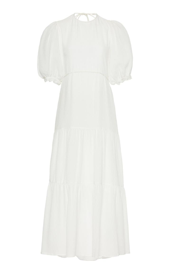 Moda Operandi Sir The Label Indre Open Back Silk Midi Dress Size: 1