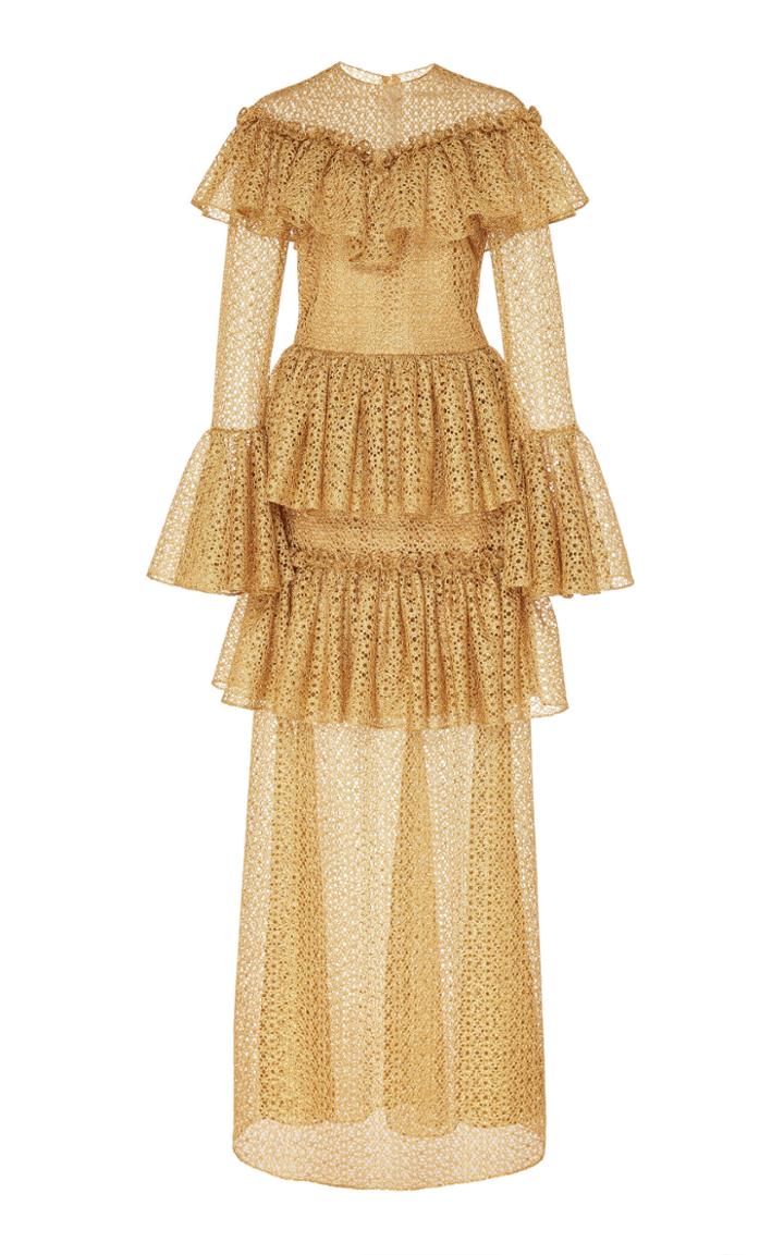Christian Siriano Filigree Tiered Gown