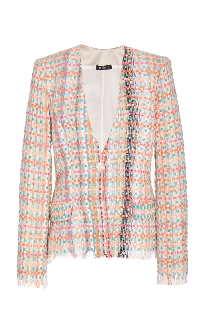 Mi Jong Lee Tailored Jacket With Fringe Detail