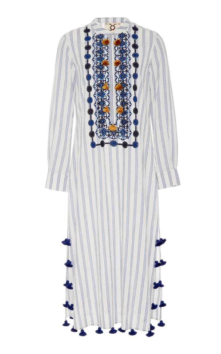 Figue Paolina Embroidered Cotton Caftan