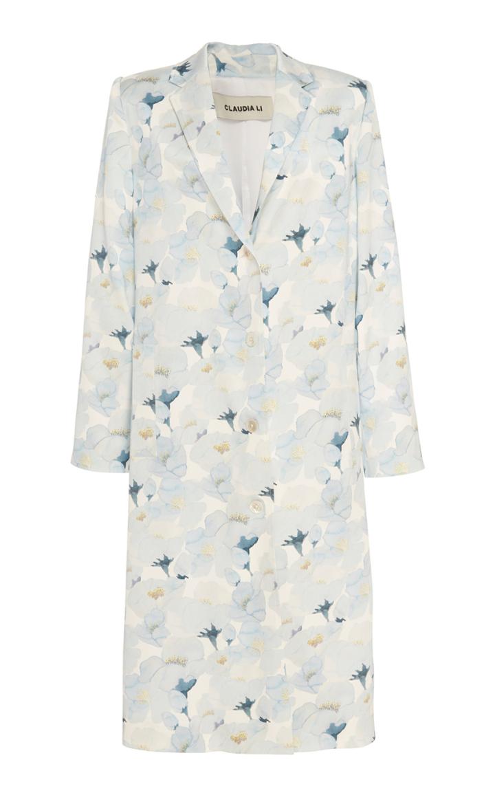 Claudia Li Floral Long Coat